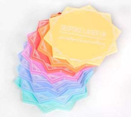 Laser cut acrylic rosettes, possibly?