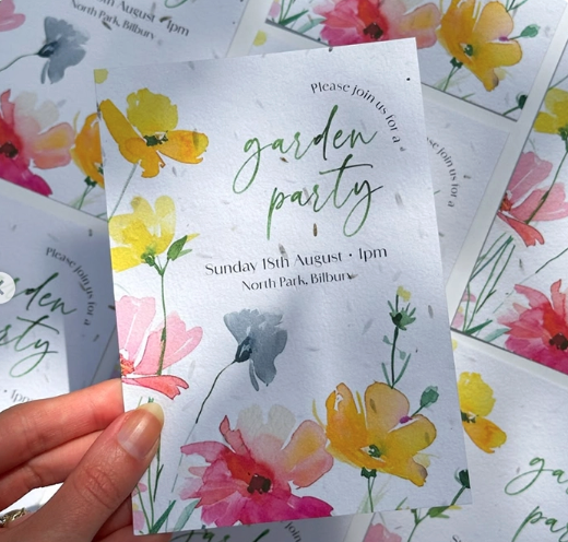 Stationery printed on Seed Paper