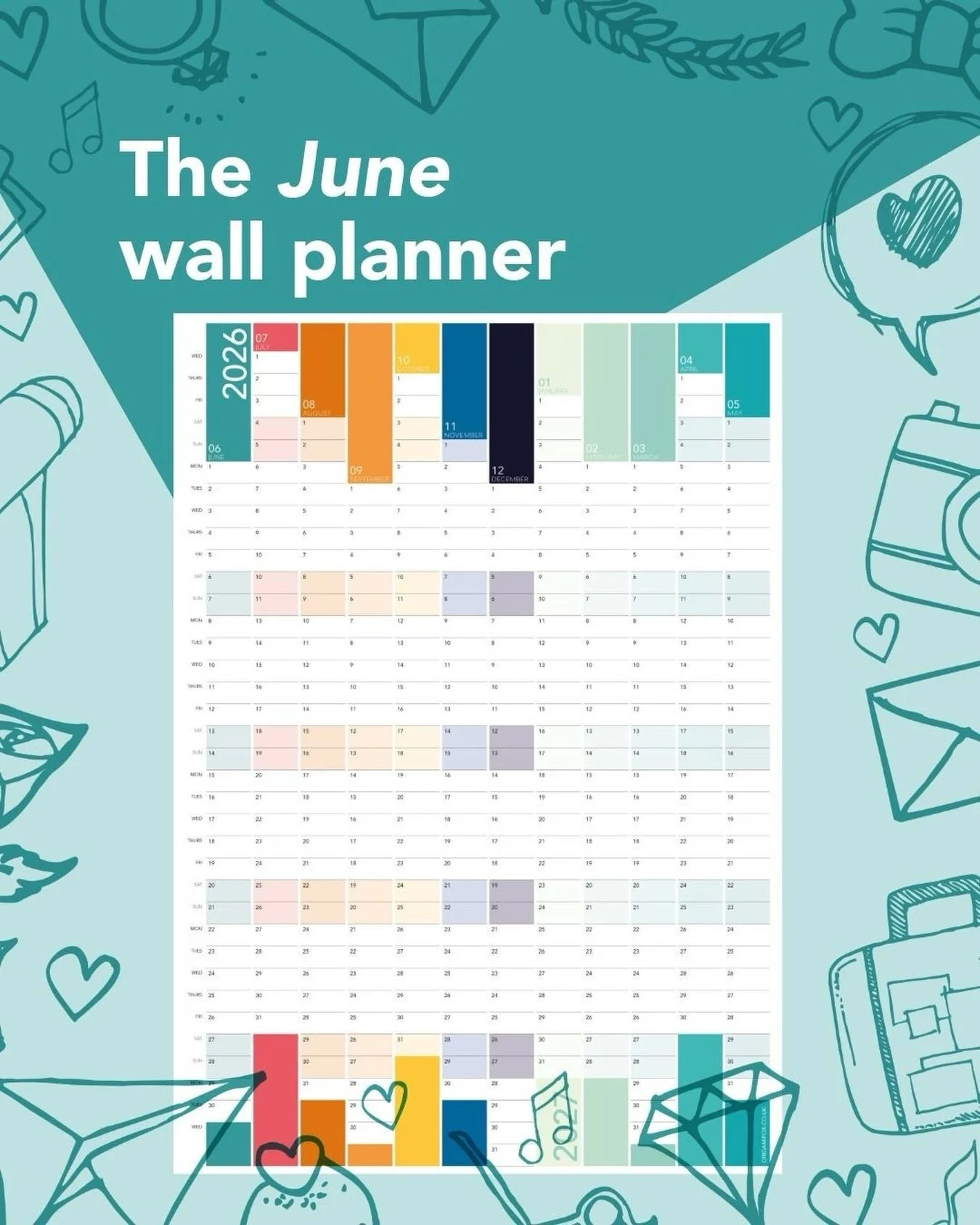 My free wedding planning checklist helps you know WHAT to plan.  My wall planners help with the WHEN.

What ever month your starting from or working to, there&rsquo;s a wall planner for you!

If planning on paper makes things feel calmer, bring some 