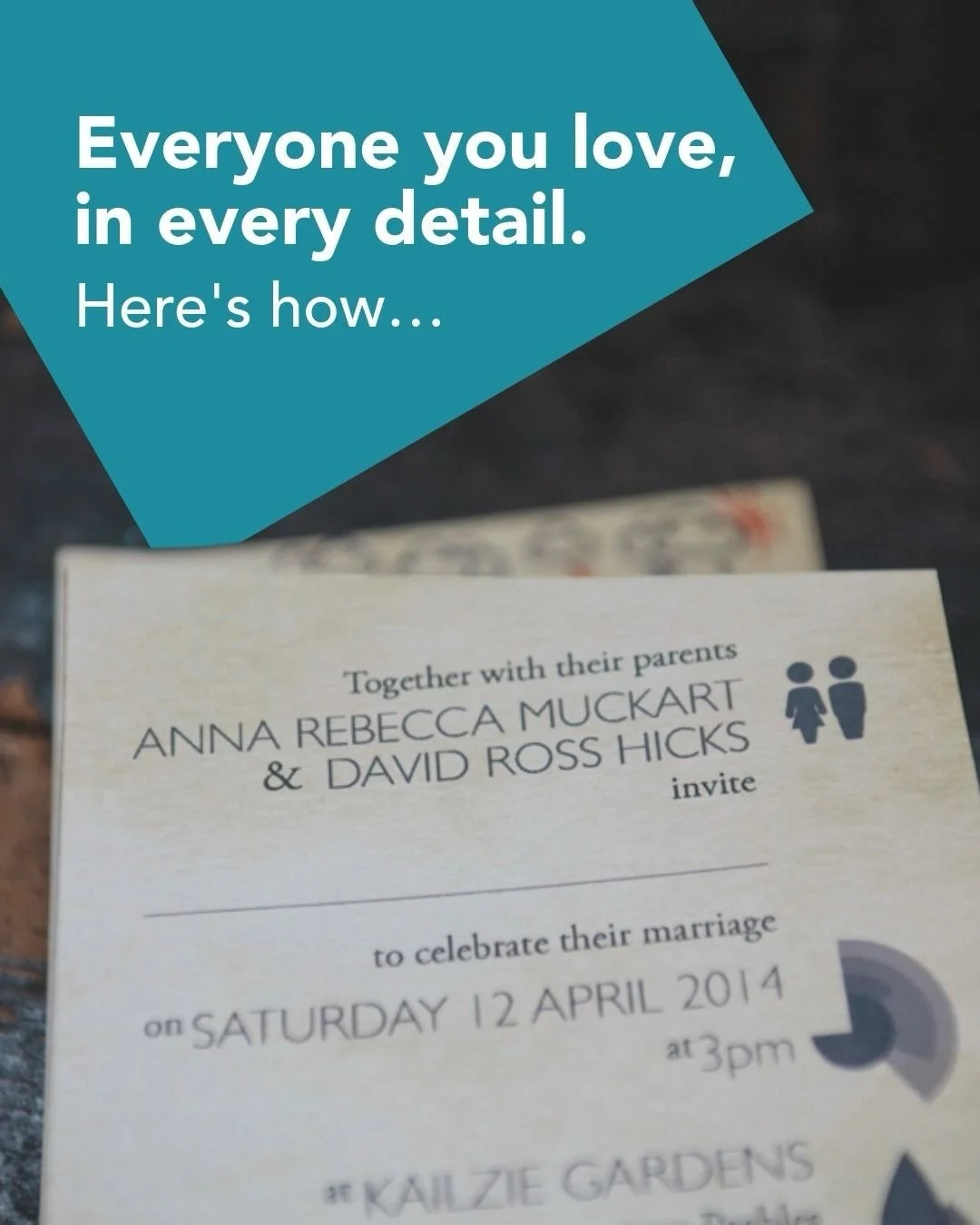 Your wedding stationery can do so much more than tell people where to be and when.

It can tell them who you are.

It can include the people who shaped you &ndash; parents, family, friends, your beloved pets &ndash; living and passed. Through the wor