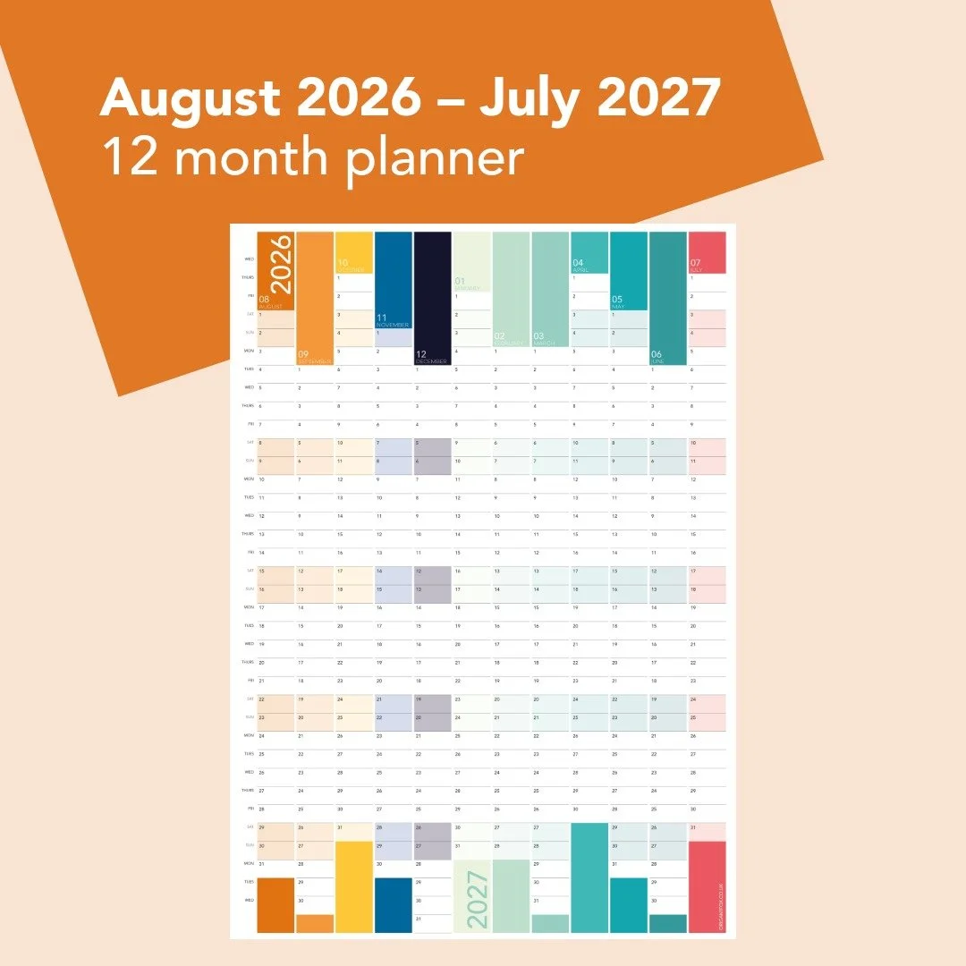 The August Year Wall Planner (Printable)