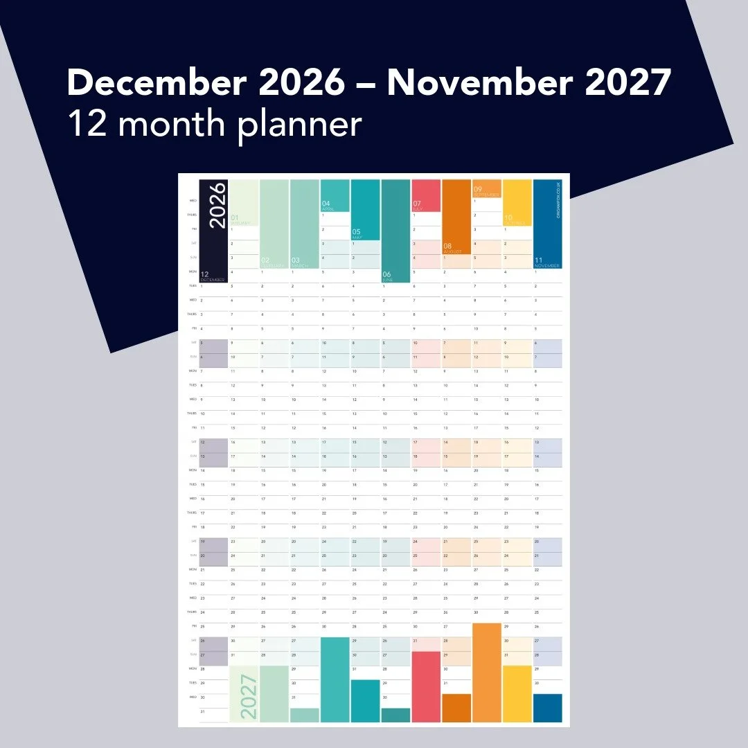 The December Year Wall Planner (Printable)