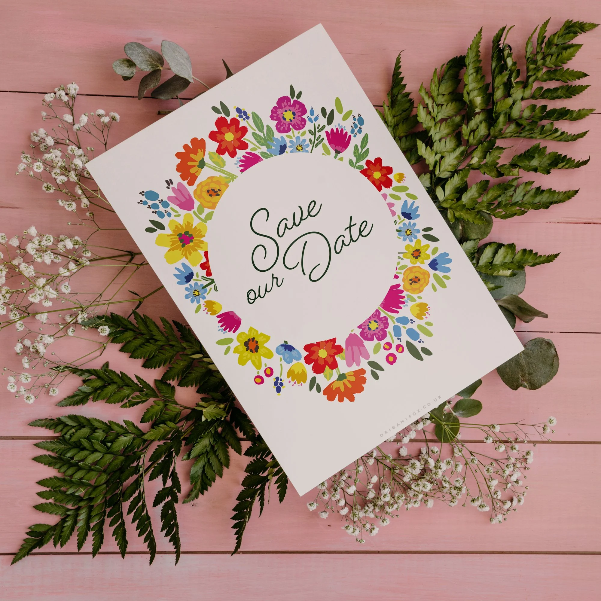 Origami-Fox-wedding-stationery-Wild-Flower-save-the-date-card.jpg