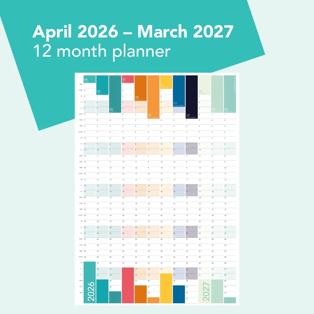 The April Year Wall Planner (Printable)