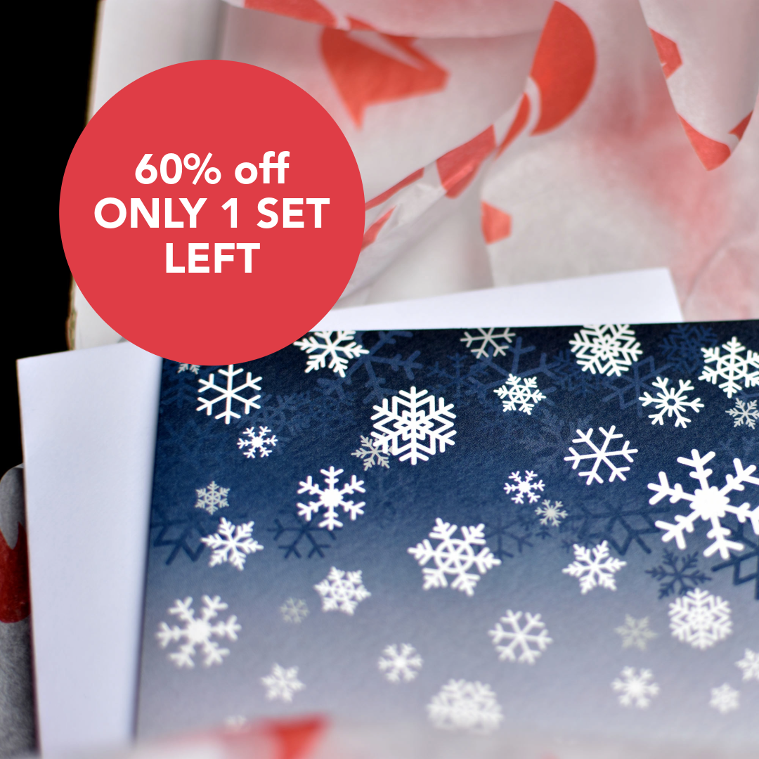 Origami Fox Stationery Super Seconds Festival snowflake christmas cards 5 square.png