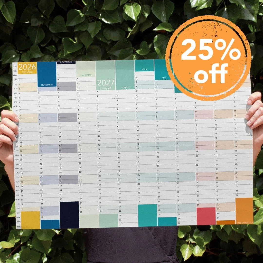 The October Planner - 12 month wall planner from 1 Oct 2026 to 30 Sept 2027