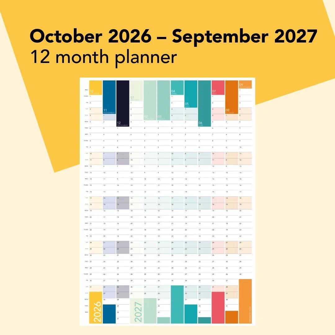 The October Year Wall Planner (Printable)