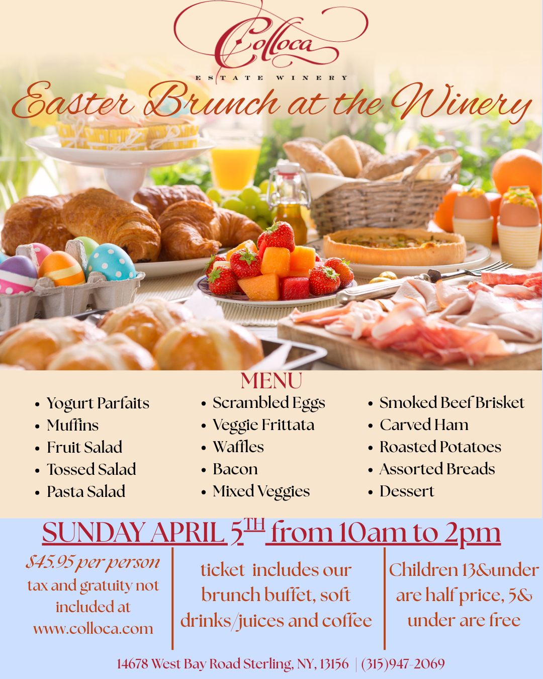 Colloca Estate Winery Easter Brunch