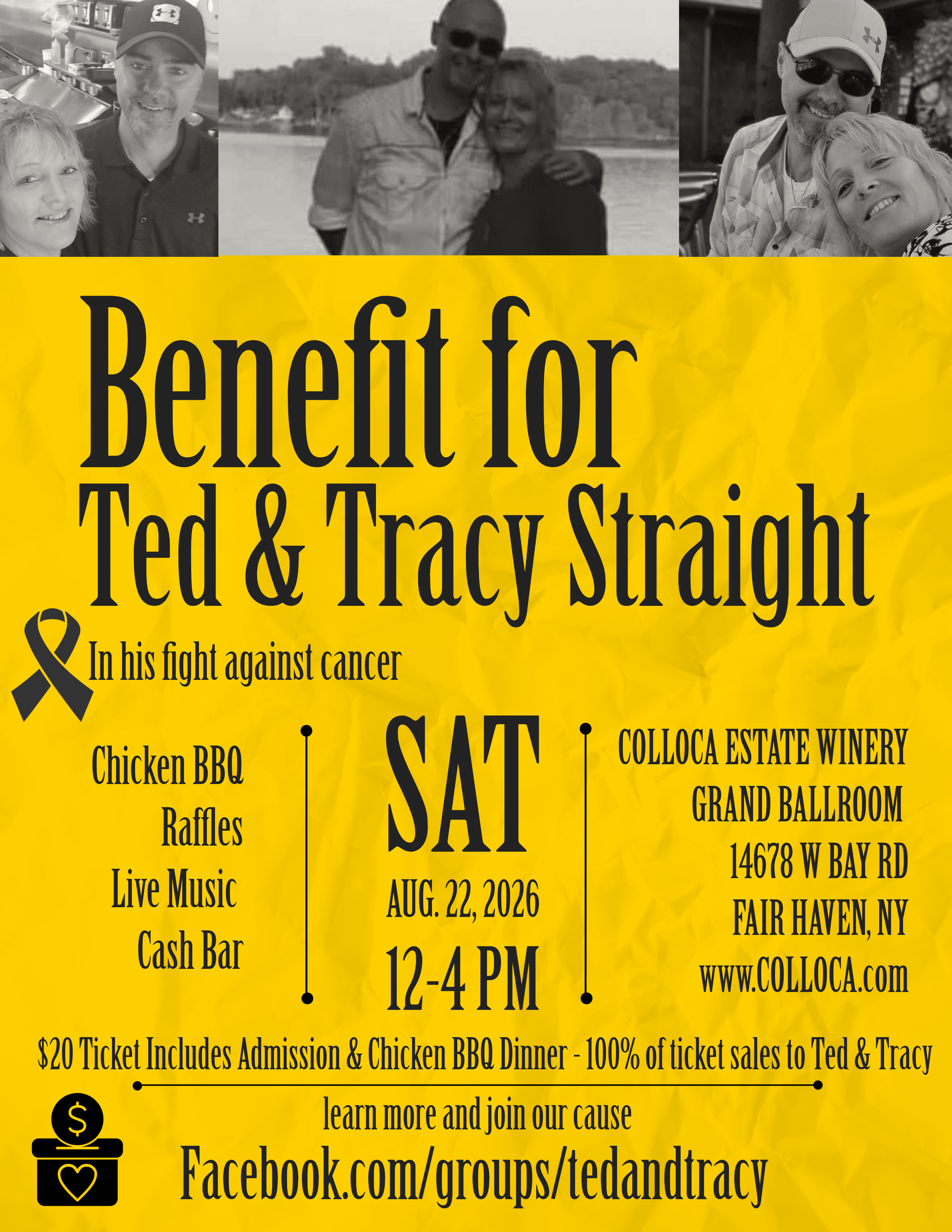 Benefit for Ted & Tracy Straight - Chicken BBQ - Aug. 22, 2026