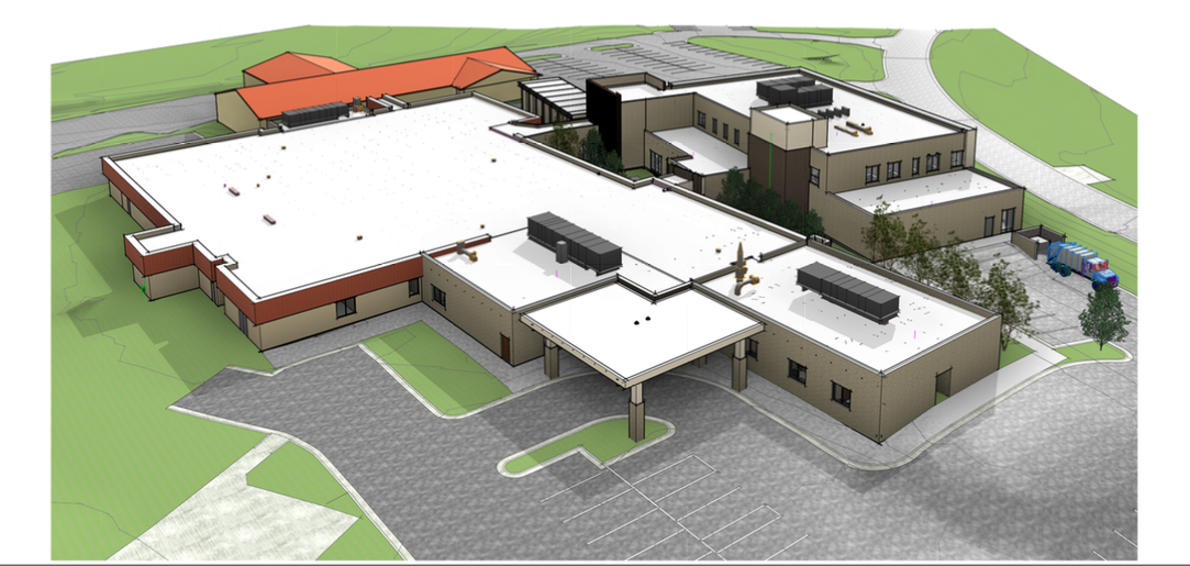 Aerial View from Emergency Entrance - Subject to change.