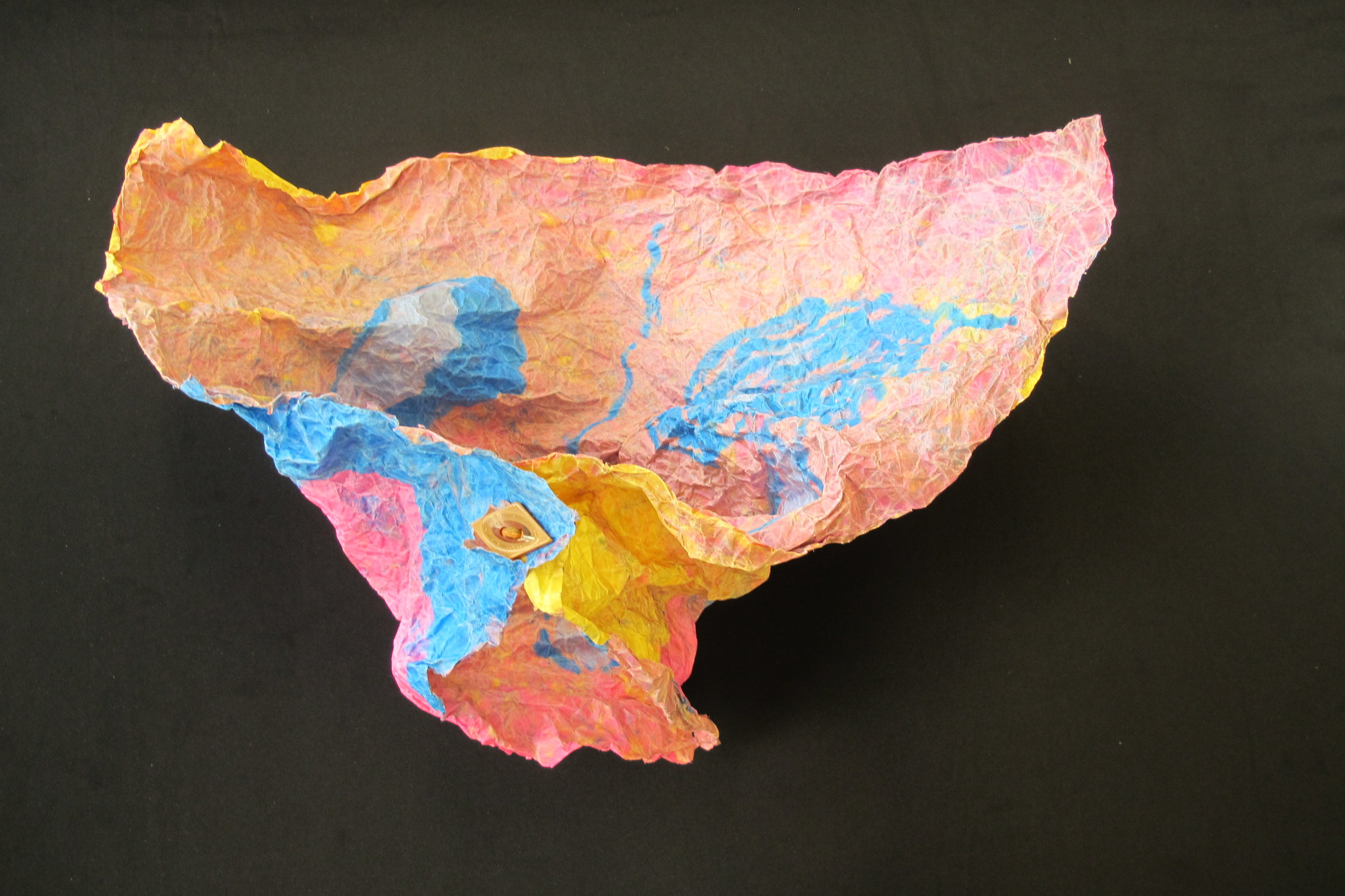   Hood,  2016 pulp painted handmade paper  