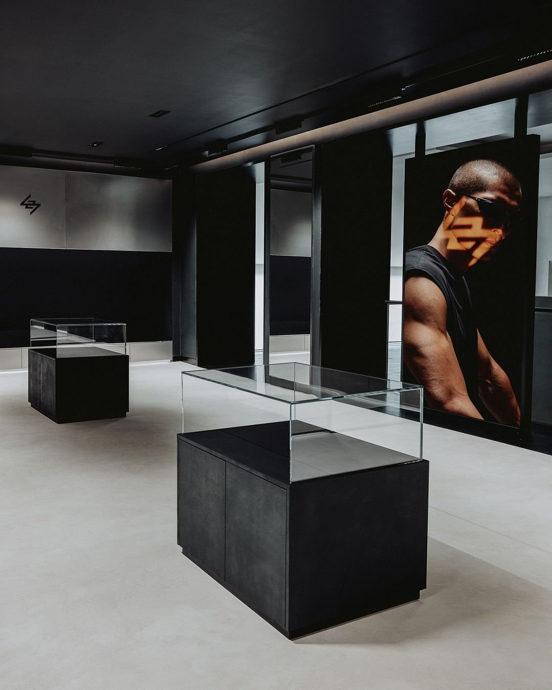 Seamless microcement flooring within the Represent clothing store, Manchester.