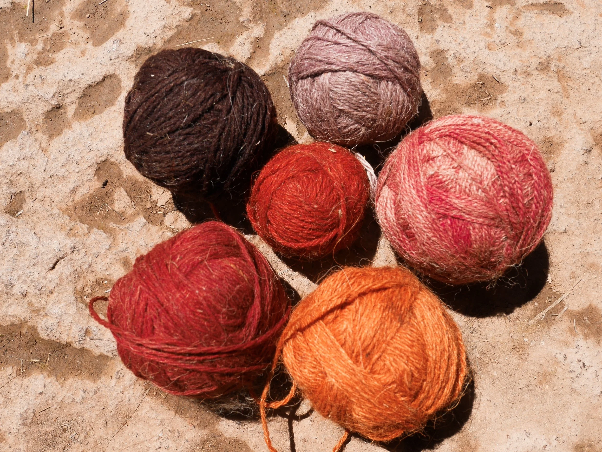   Naturally died yarn, ready to be woven.  