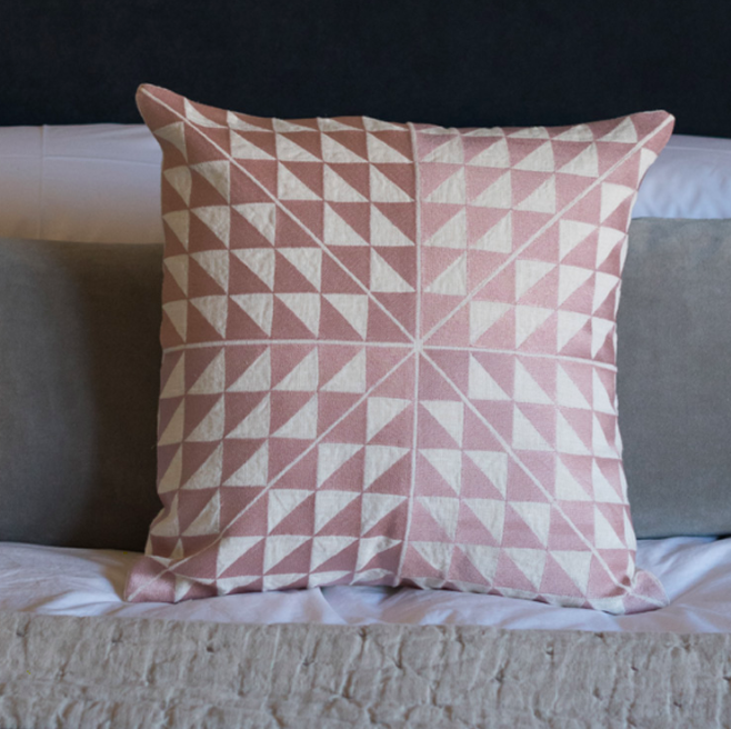 Niki Jones - Geocentric Cushion Cover Dusky Pink