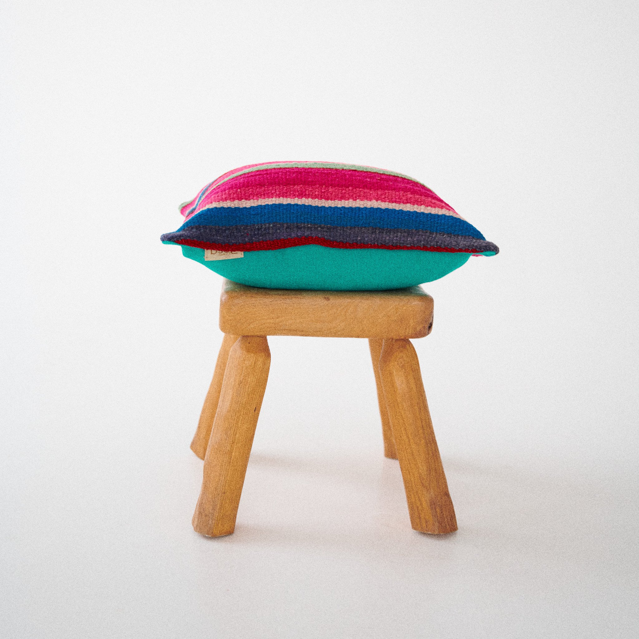 Pacha Cushion 188 Woven Rosa Sustainable Handmade Colourful