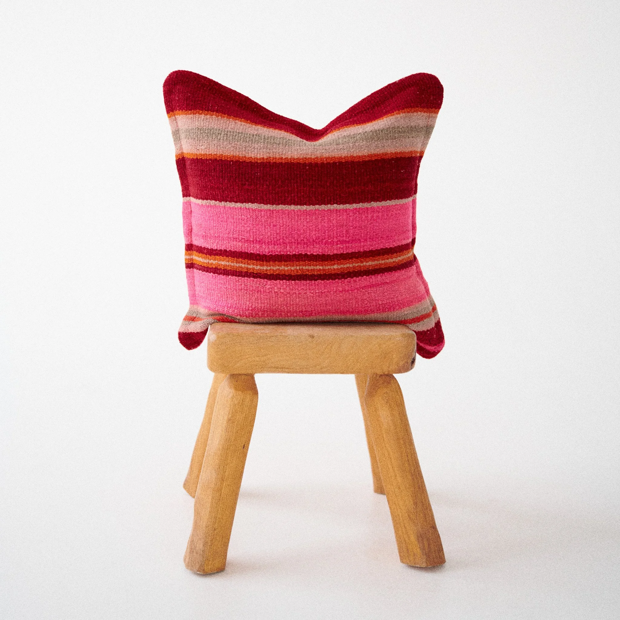 Pacha Cushion 189 Woven Rosa Sustainable Handmade Colourful