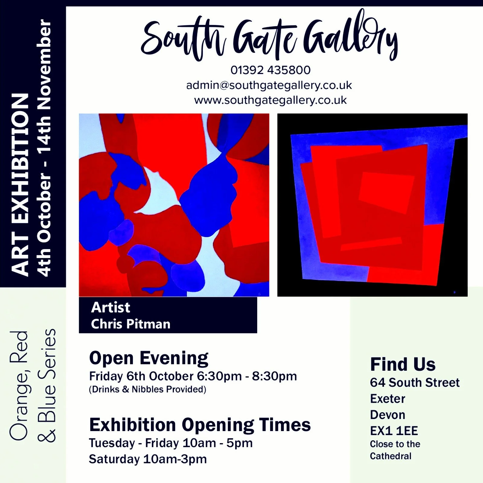 Solo Show, South Gate Gallery, Exeter — 4-14 October 2023