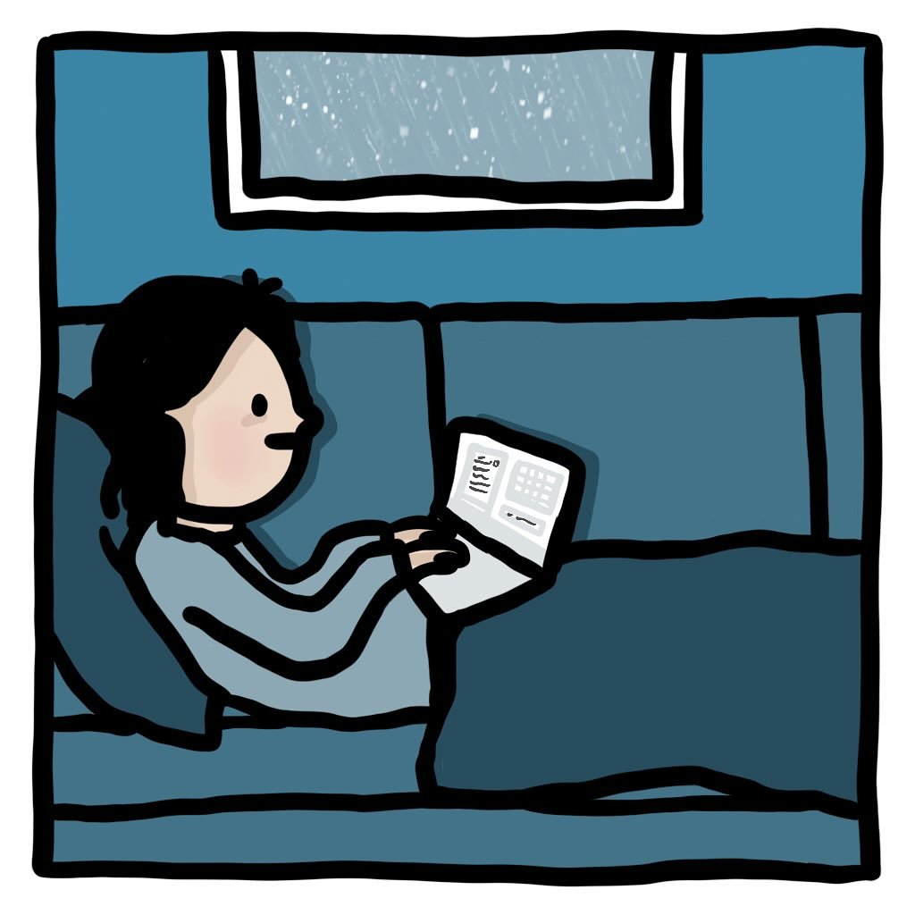 It&rsquo;s a wet and snowy and grey day. There&rsquo;s only one course of action.
.
.
.
#drawing #comic #instacomics #webcomic #dailylife #wholesome #cozyvibes