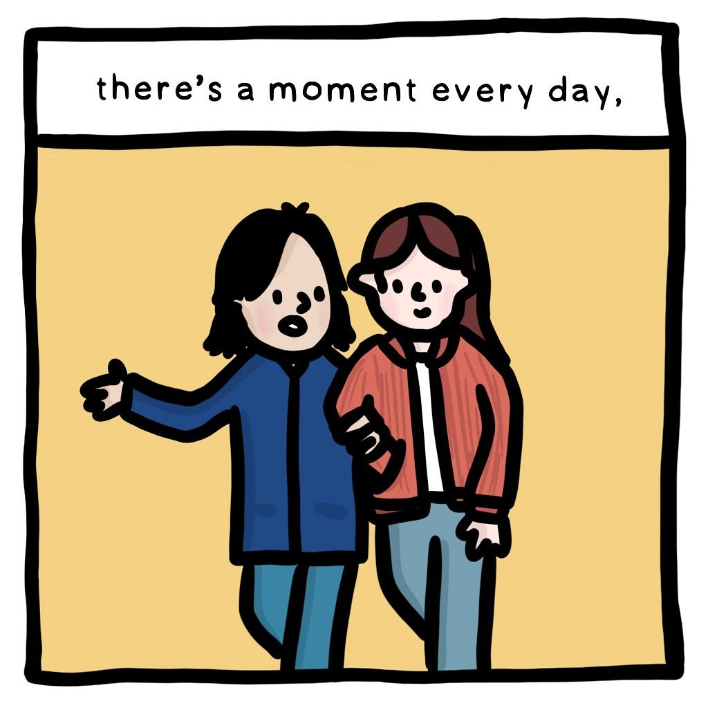 Walking to the subway, finishing a crossword, having a family dinner, and snuggling. Pretty darn good.
.
.
.
#artist #doodle #relatable #webcomic #wholesome #instacomics #webcomic