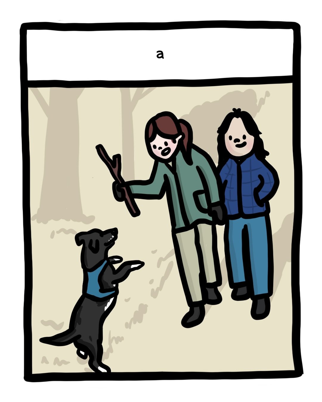 Those cozy weekends: taking a stroll with the dog, cooking something long and slow, focusing on a puzzle, snuggling on the couch. Also yes, we bought matching winter pyjamas this year! #comic