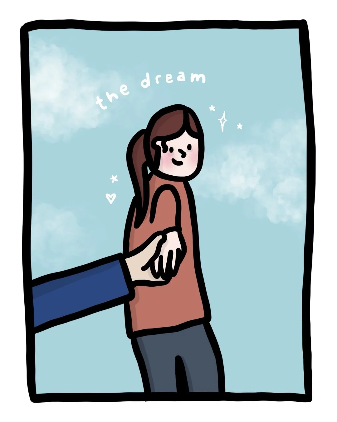 &ldquo;Oh it&rsquo;s like that internet couple meme except you&rsquo;re stuck in between me being a fast walker and Nutmeg wanting to sniff everything.&rdquo; -Julie *proceeds to walk quickly and leaves me behind* #comic