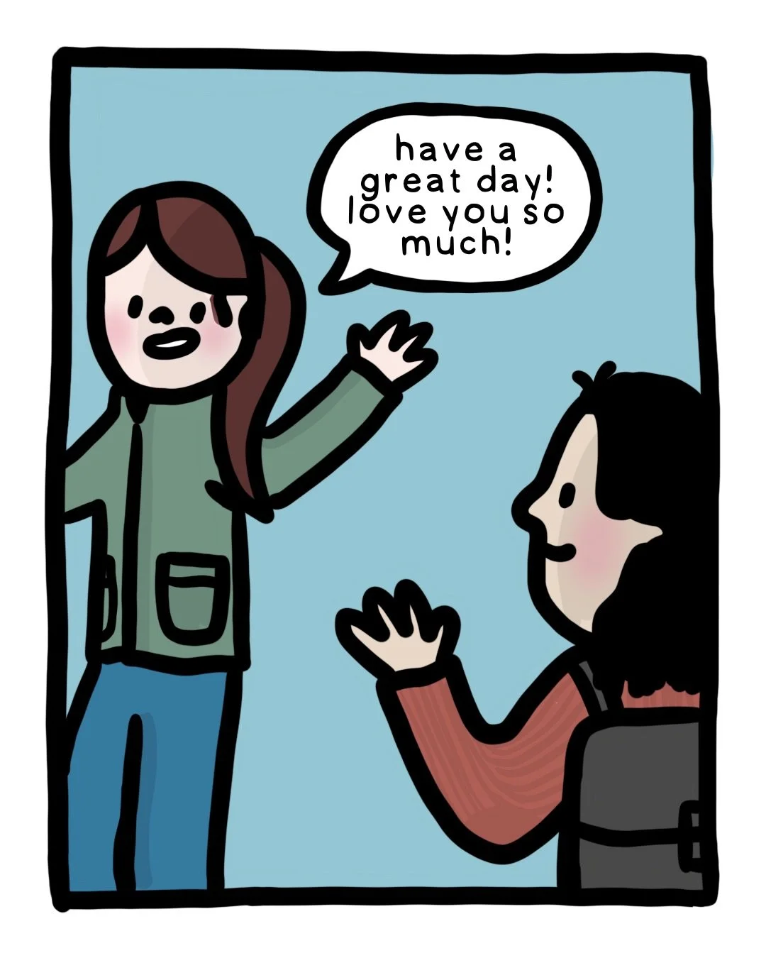 Words can carry us through the day. 💗 #comic