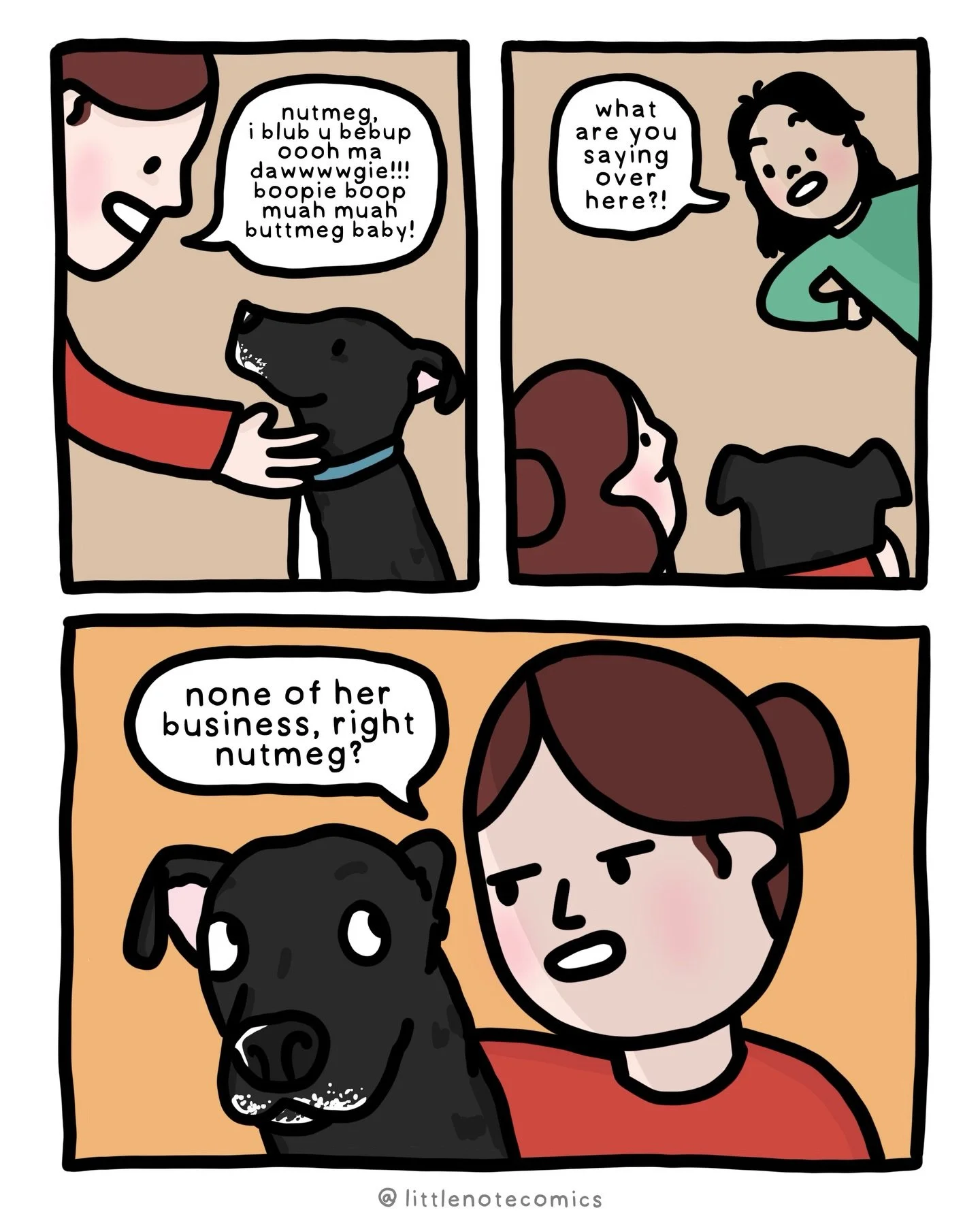 They have a secret language and it&rsquo;s none of my business. #comic #dog
