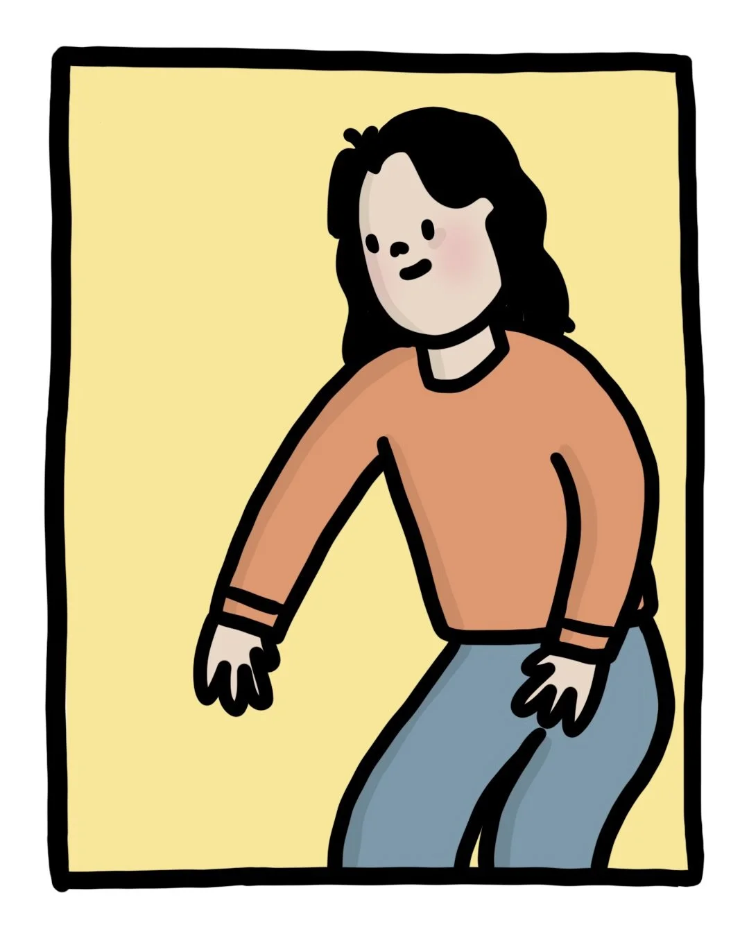 Sitting on the couch: a personal space negotiation, just like the previous comic about space in bed. 🤷🏻&zwj;♀️ #comic