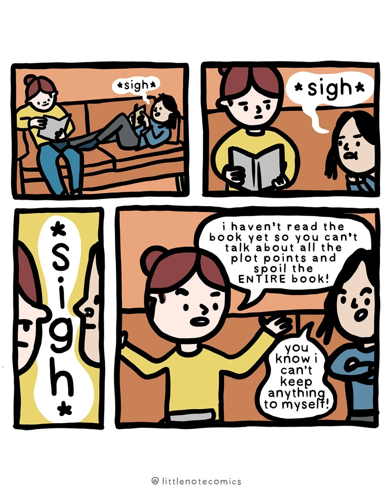 An oldie but one of my favs. We are both reading a great book right now (The Colony by Annika Norlin) and thank goodness Julie is ahead of me, because I really can&rsquo;t keep stuff like this to myself. #comic