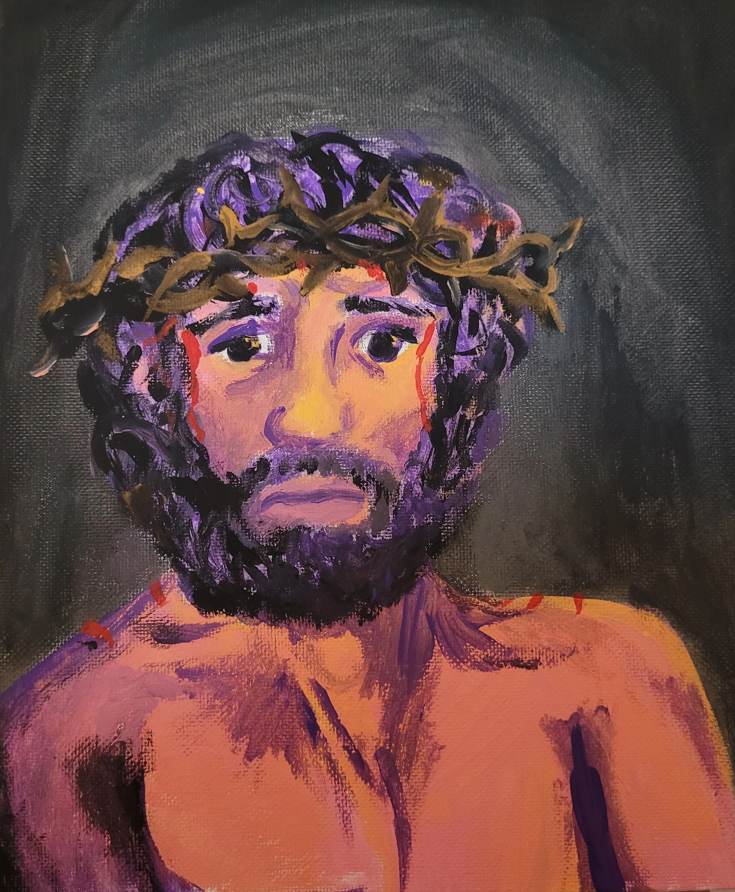 Painting Jesus: A Crown of Thorns made Gold