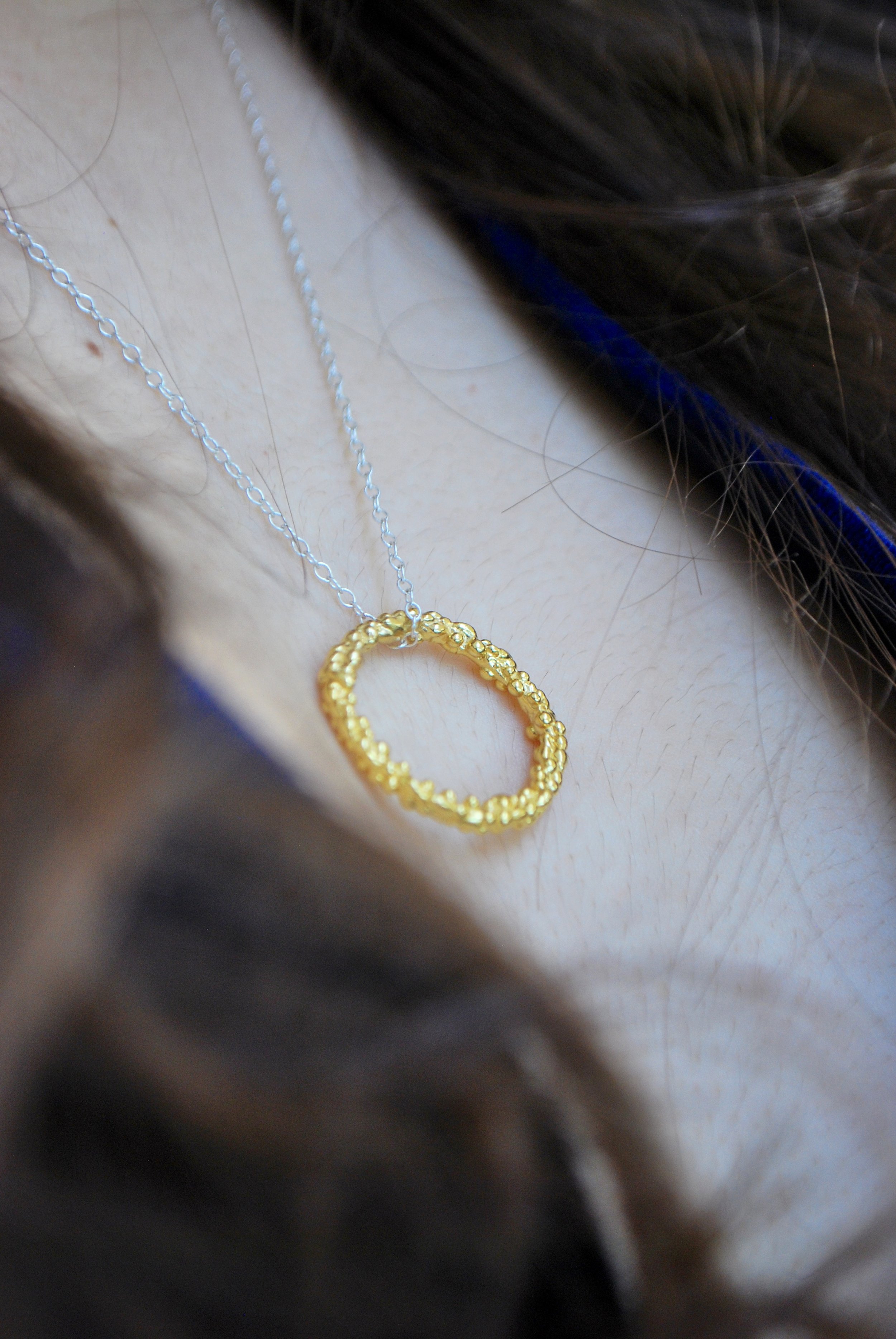 Militza Ortiz Circle Pendant Gold Model