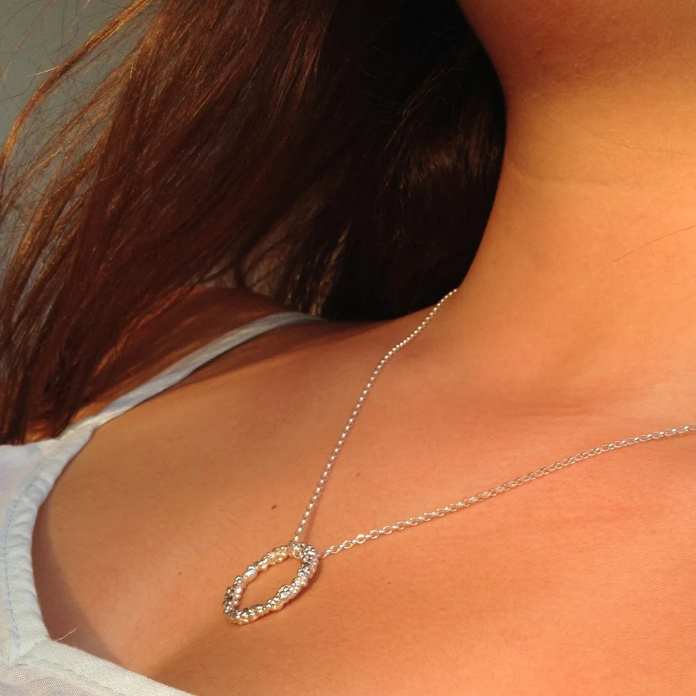 Militza Ortiz Circle Pendant Sterling Silver