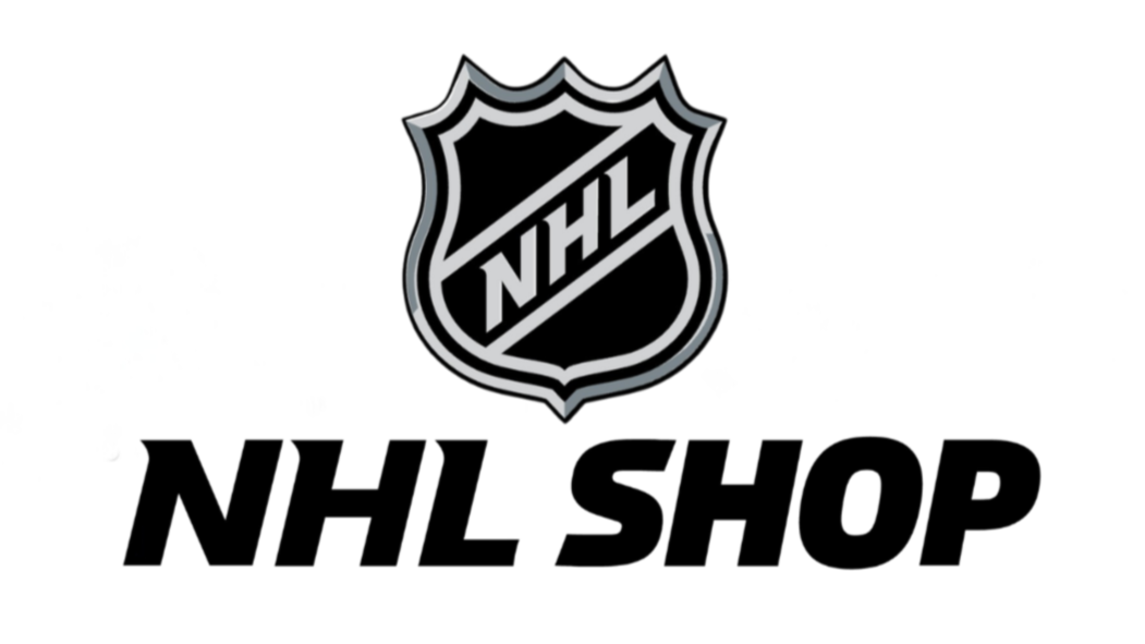 Where to shop Fabgating at NHL Shop. Logo for NHL Shop featuring the NHL shield and text 'NHL SHOP' in bold black letters.