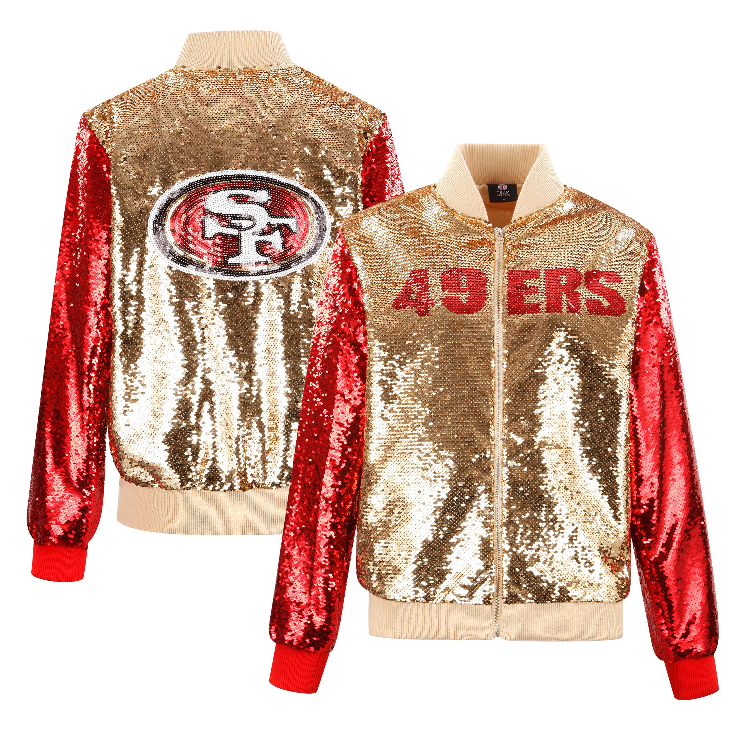 San Francisco 49ers 2 Tone Sequin Jacket