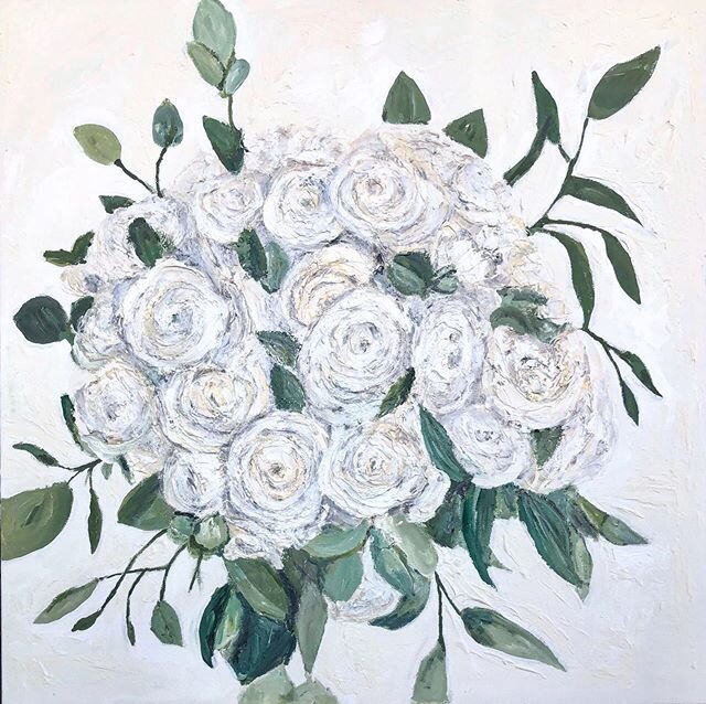 Guys who reach out a whole 6 months prior to wedding anniversary date to get their wives bouquet painted &gt;&gt;&gt;
Always a treat to paint these with lots of texture! &mdash;&mdash;&mdash;&mdash;&mdash;&mdash;&mdash;&mdash;&mdash;&mdash;&mdash;&md