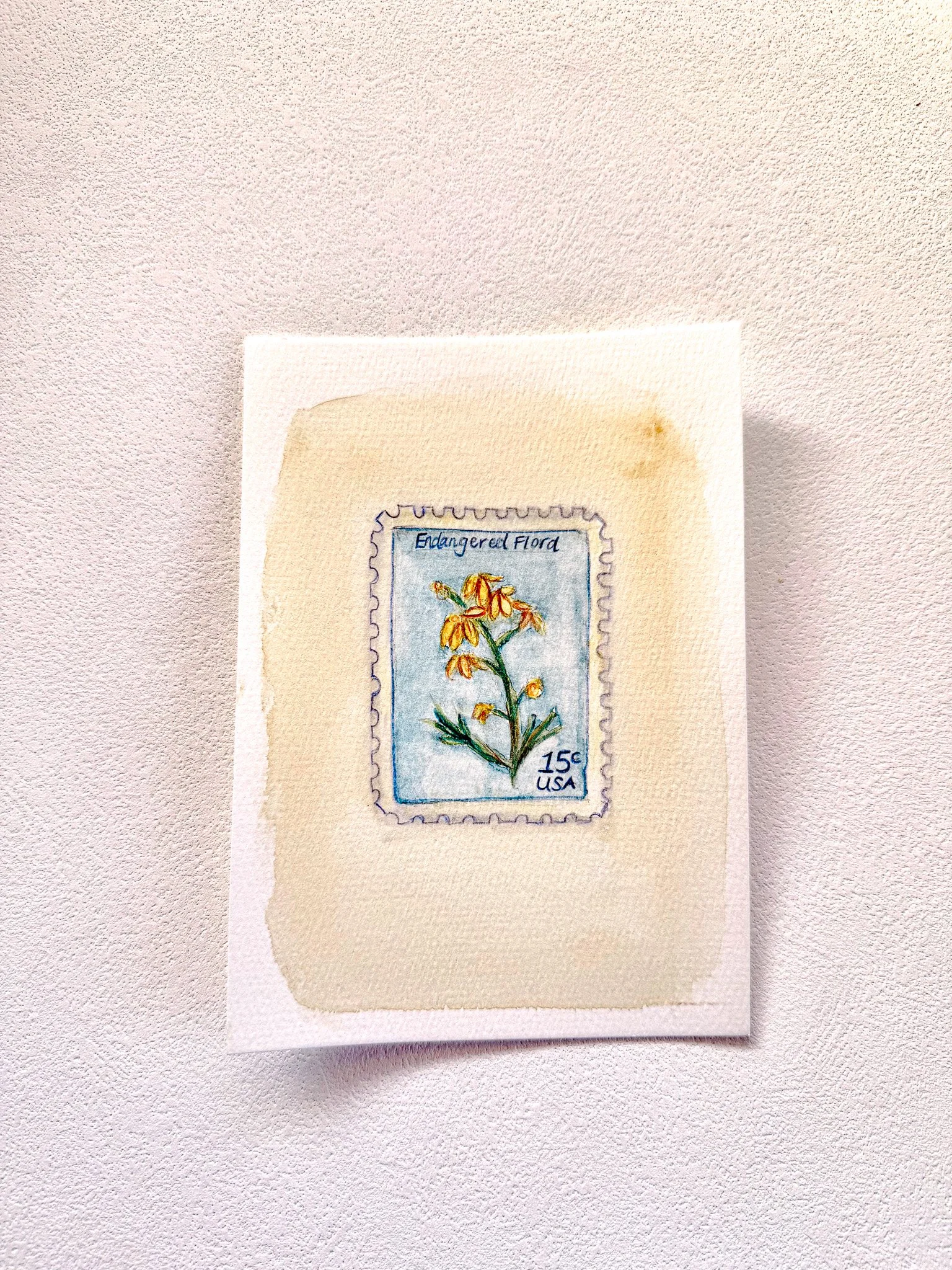 Vintage Stamp Floral 09