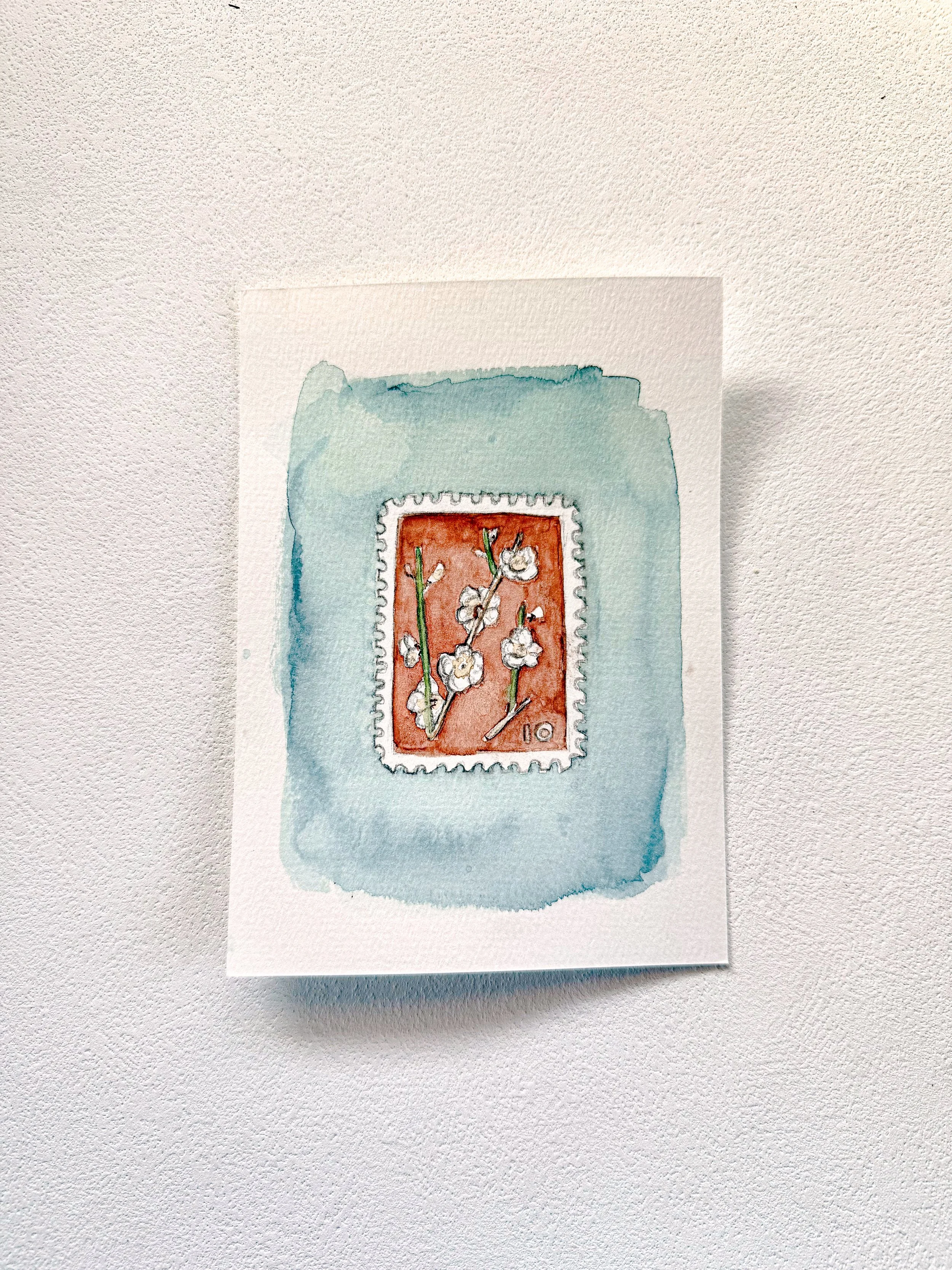 Vintage Stamp Floral 05