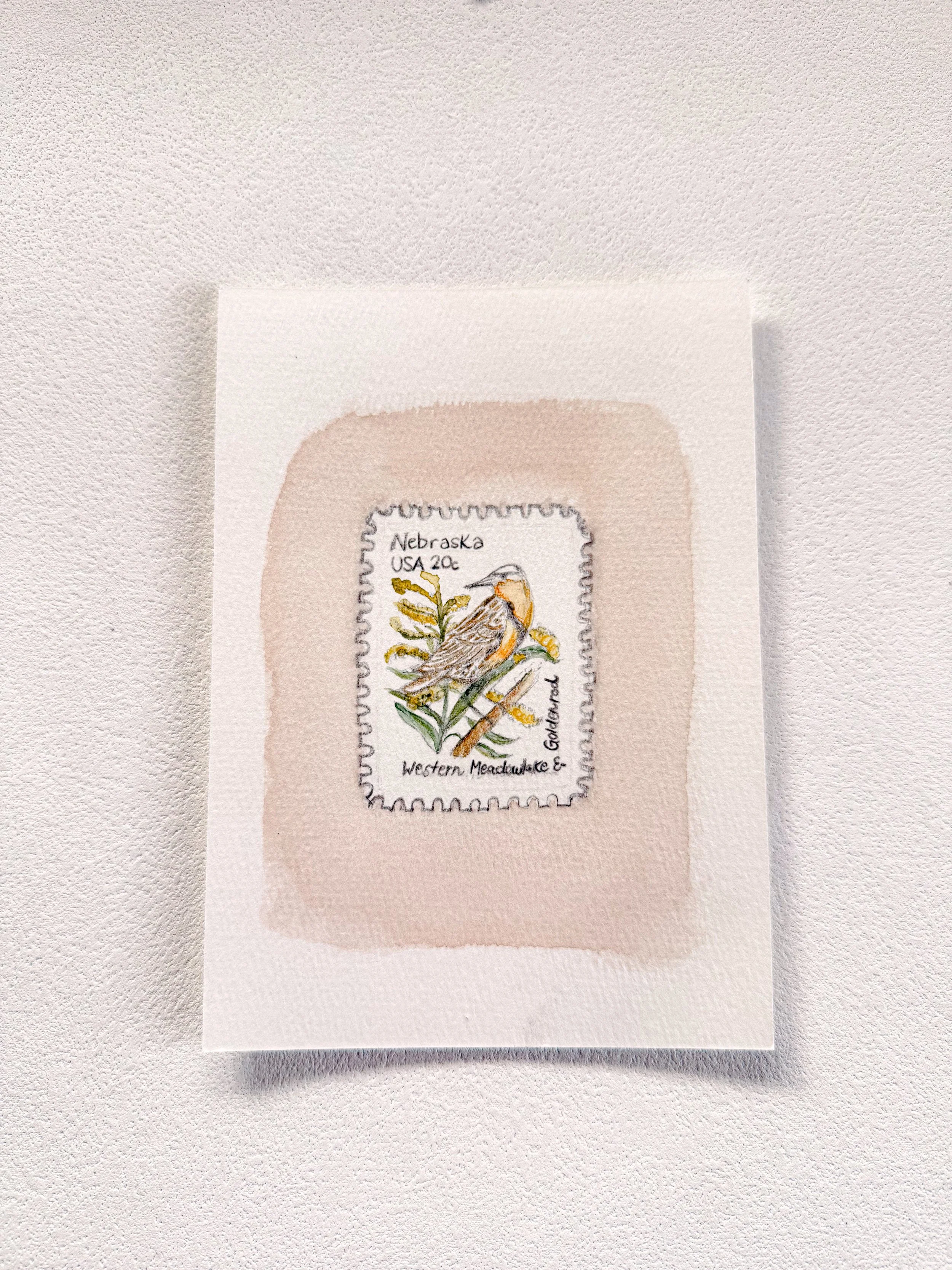 Vintage Stamp Nebraska