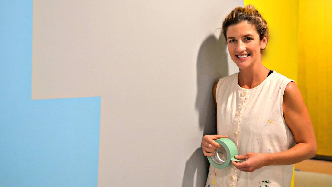 photo: Leah Rosenberg is seen at her exhibit, Everyday, A Colour, at Kenderdine Art Gallery in Saskatoon