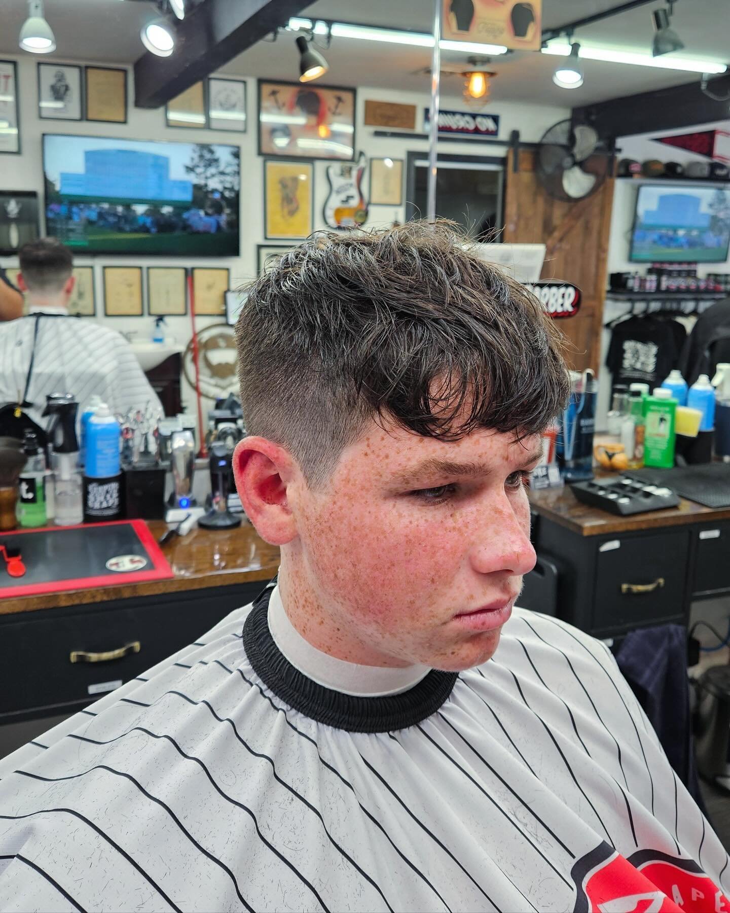 From mullet to messy crop. Done by Rodney.
.
Appointments can be booked anytime at flagshipbarbershop.com