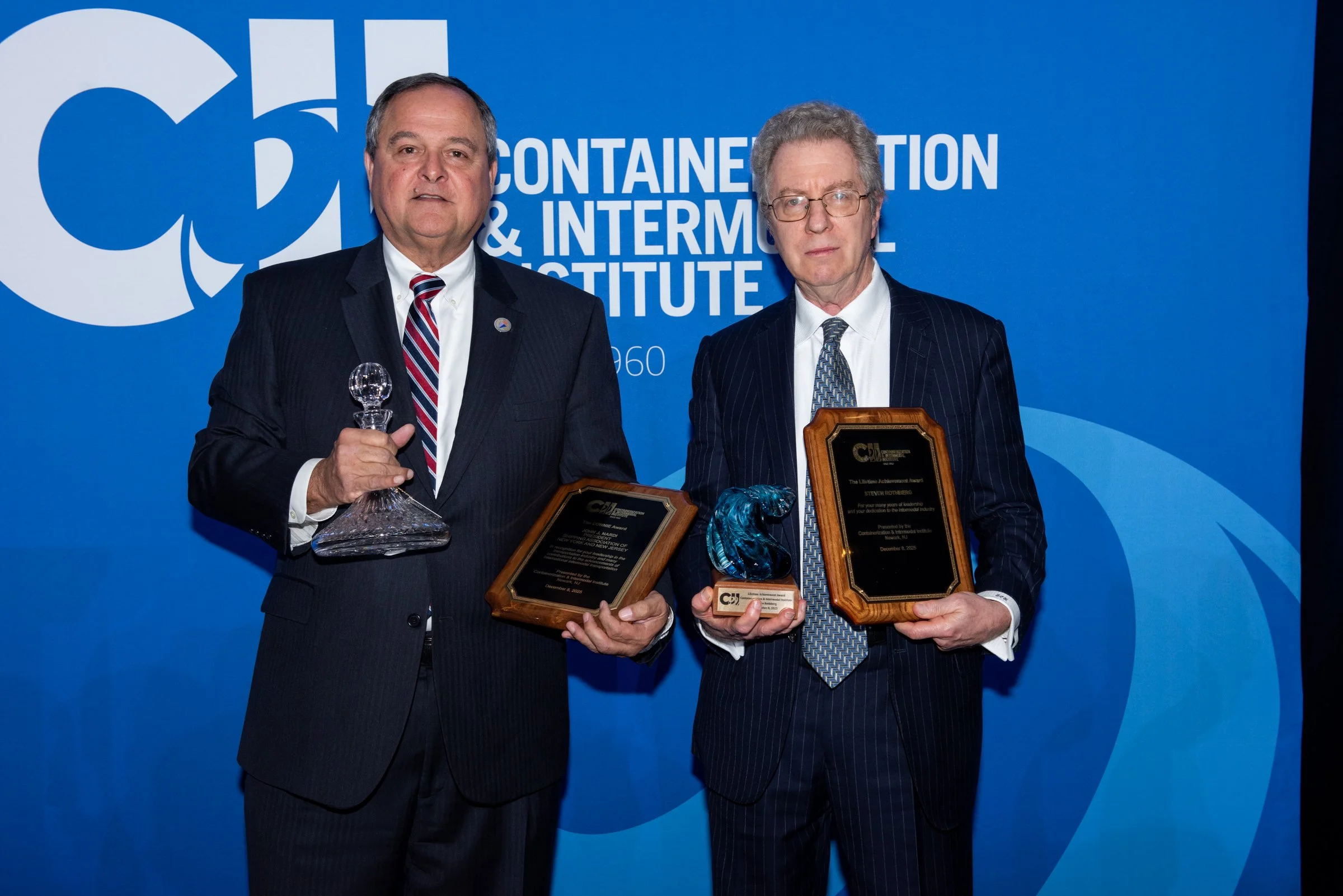 Containerization and Intermodal Institute Honors John Nardi with Connie Award and Steven Rothberg with the CII Lifetime Achievement Award