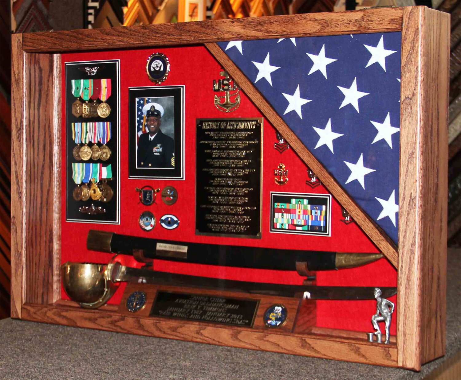 Military Shadow Boxes Masters House Custom Picture Framing