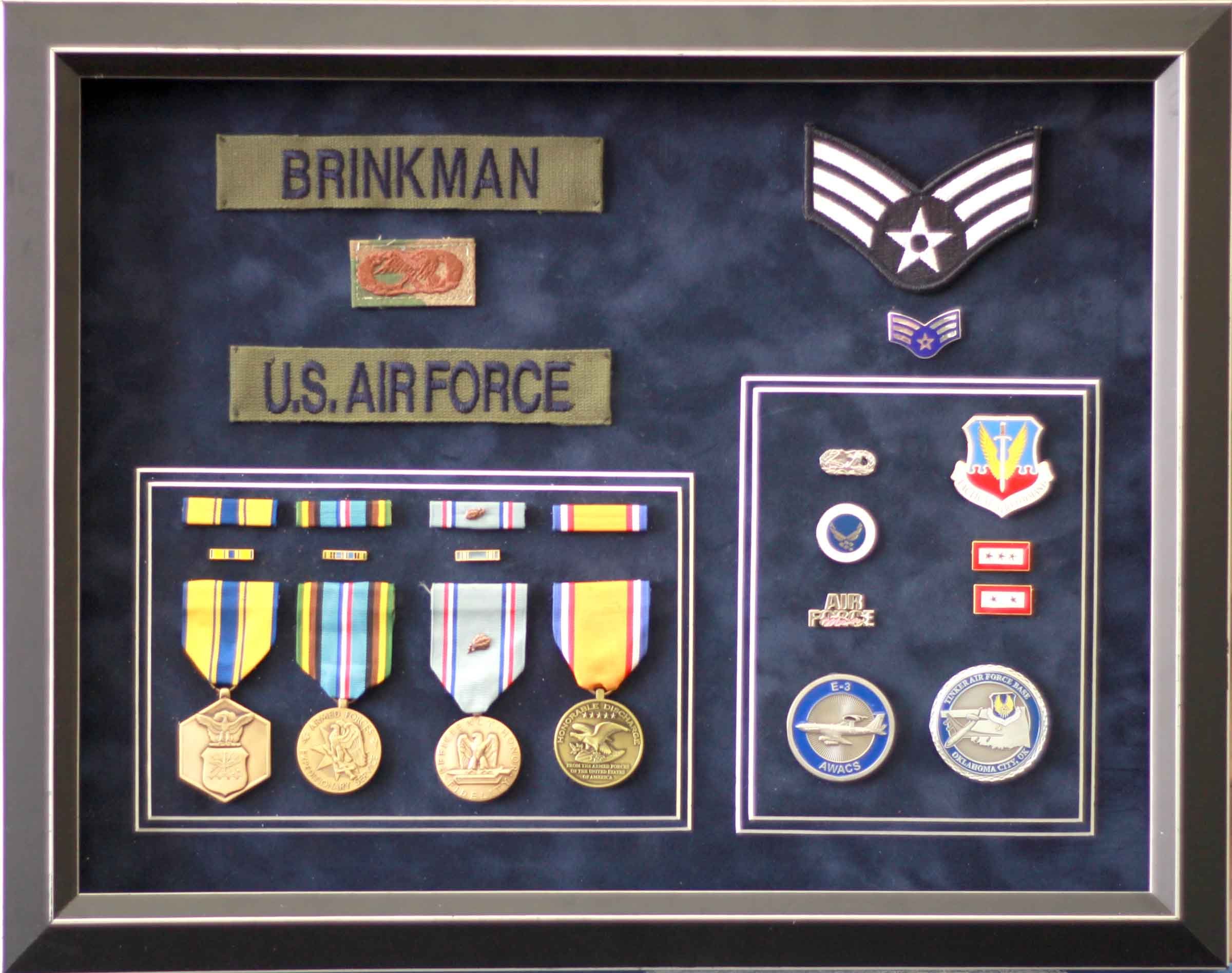 Display Case - Medals, Pins or Patches - Large, Shadow Box Display