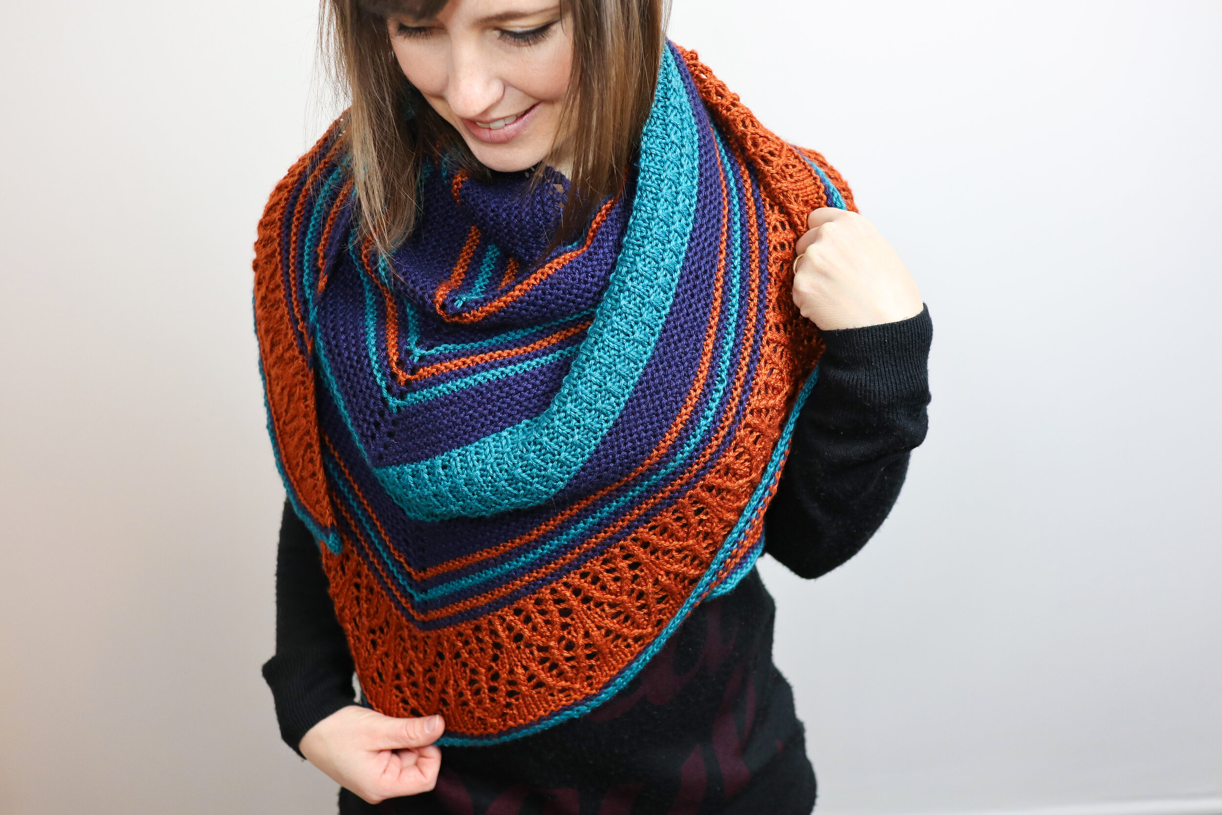 60" x 36" Knitting Pattern Lady's Soft Shawl/Wrap DK Yarn. 