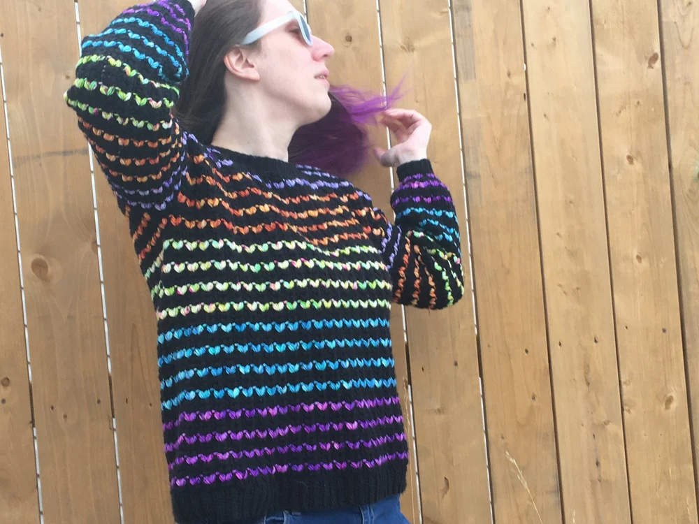 Shannon - L Size - +9" ease - Paintbox Yarns Simply DK and Long Dog Yarn Merino