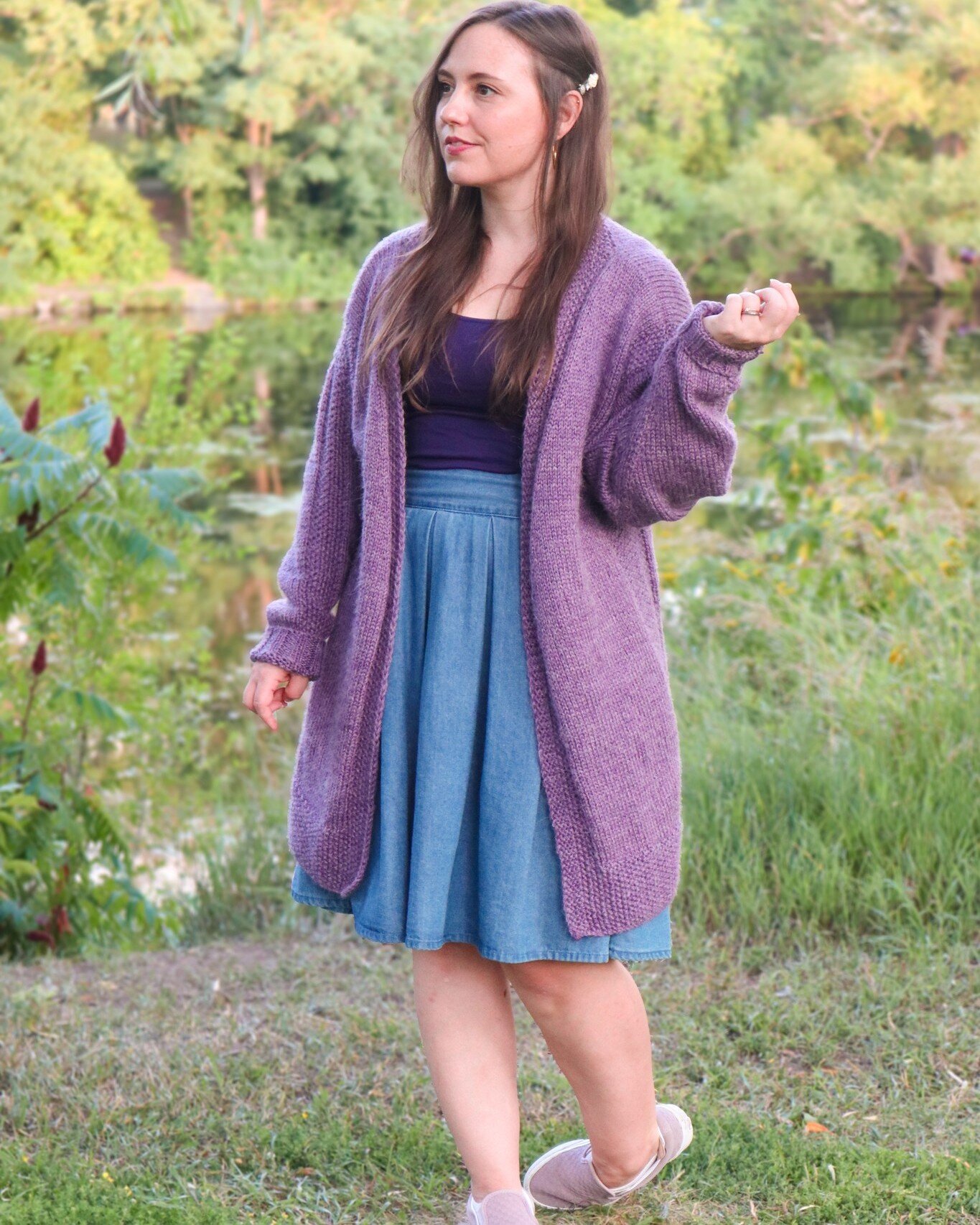 Cozy Cardigan TIME! February is the coldest month around these parts, and that's when I break out my warmest cardigans. The Sewing Seeds Cardigan is definitely cozy like no other. 

Check out the detail in this! I love it!
---------------------------