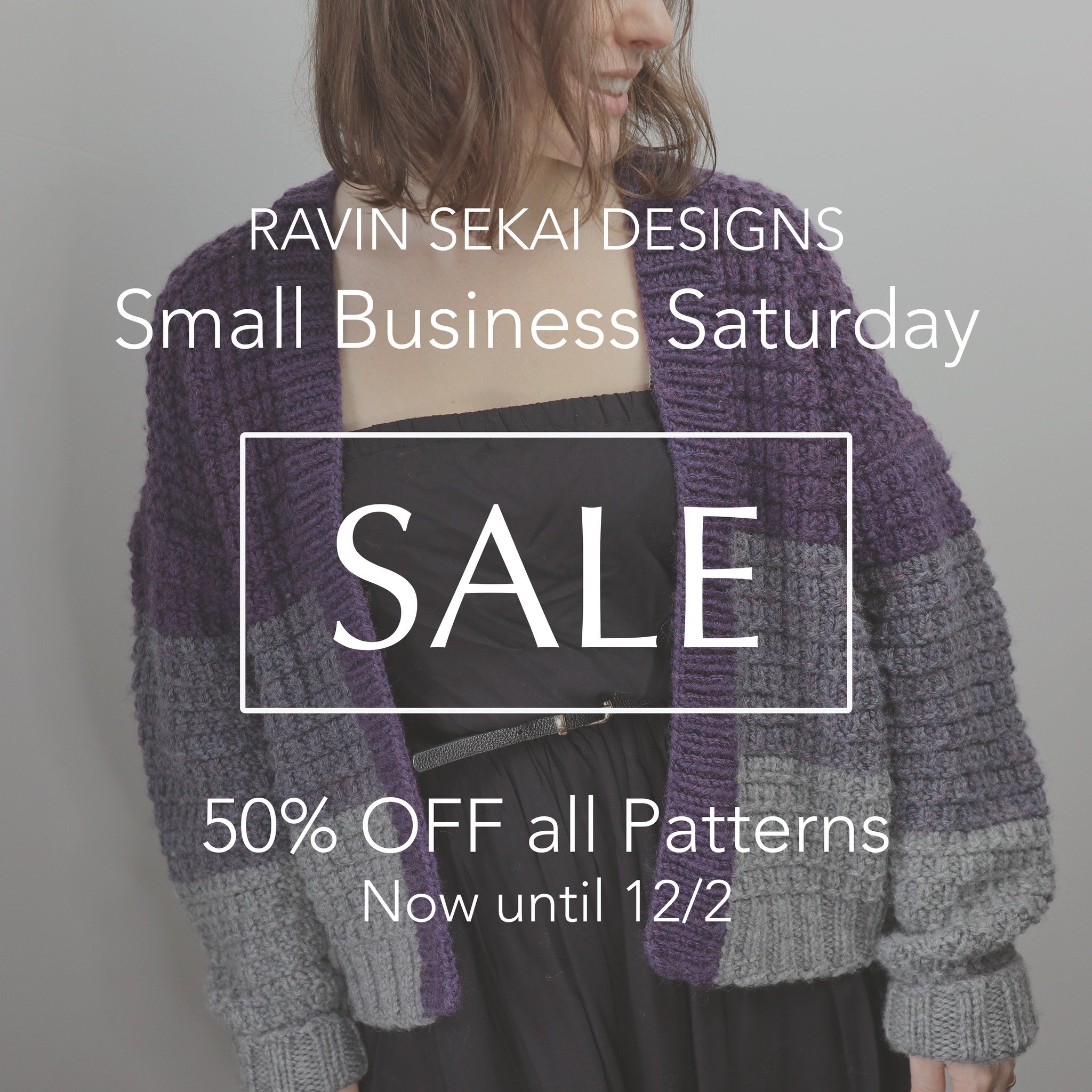 🚨 Small Business Saturday Sale is Live! 🚨

All Ravin Sekai Designs patterns are 50% off starting today through 12/2! 🎉

Don&rsquo;t sleep on this chance to grab the patterns you&rsquo;ve been eyeing and stock up on designs for your next project. ?