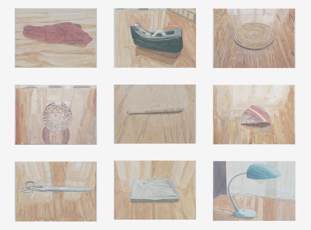 I paint the objects left on my father’s desk after his death. Each object becomes a mediation on memory and on how we process grief at its daily level. Dead Dad Desk Paintings, acrylic on canvas over board, 16 x 22-1/4 inches, 2017/2018. How to Tell the Truth and Painting , Inman Gallery, 2018.