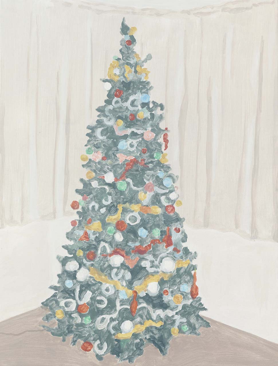  Xmas Tree 2, acrylic on canvas, 32 x 24.25 inches, 2014. 