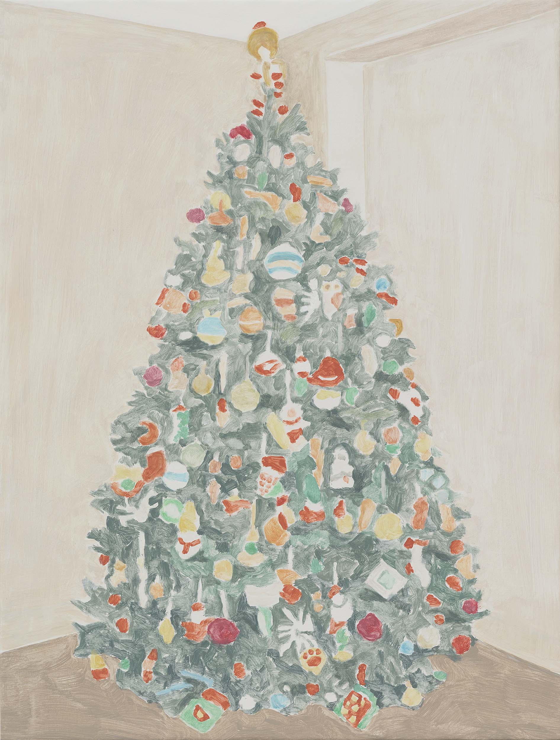  Xmas Tree (toys), acrylic on canvas, 32 x 24.25 inches, 2015. 